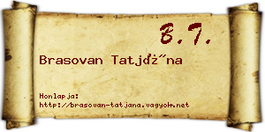 Brasovan Tatjána névjegykártya